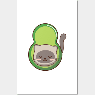 Yummy Meow Meow Avocado Posters and Art